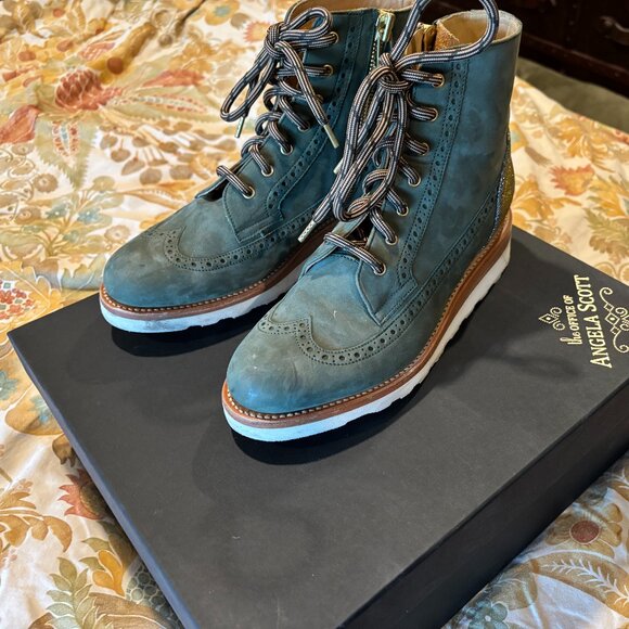 The Office of Angela Scott Mr Harrison sage metallic boot size 38 (*8) Worn once - Picture 3 of 5